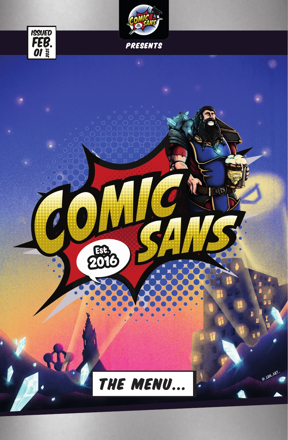 Cover of the menu of Comic Sans Brussels